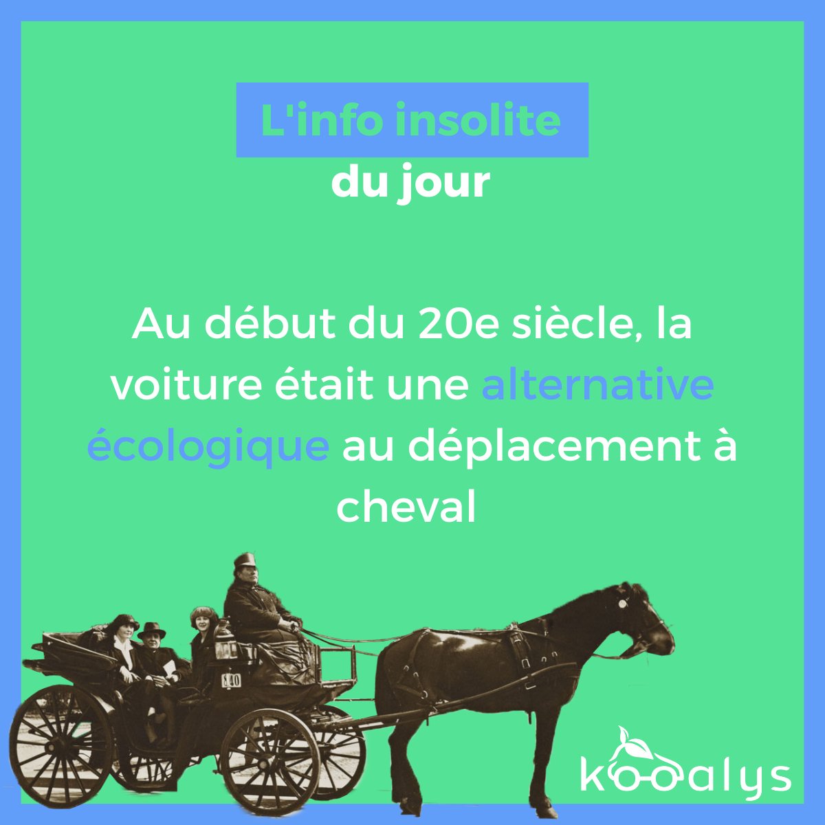 La voiture a été une alternative écologique au déplacement à cheval 🐴

Début 20e siècle, les chevaux étaient le principal moyen de transport, pas sans inconvénients 🤔

L’arrivée des voitures fut pour beaucoup une alternative

On vous explique pourquoi ⬇️
bit.ly/3T2DCFU