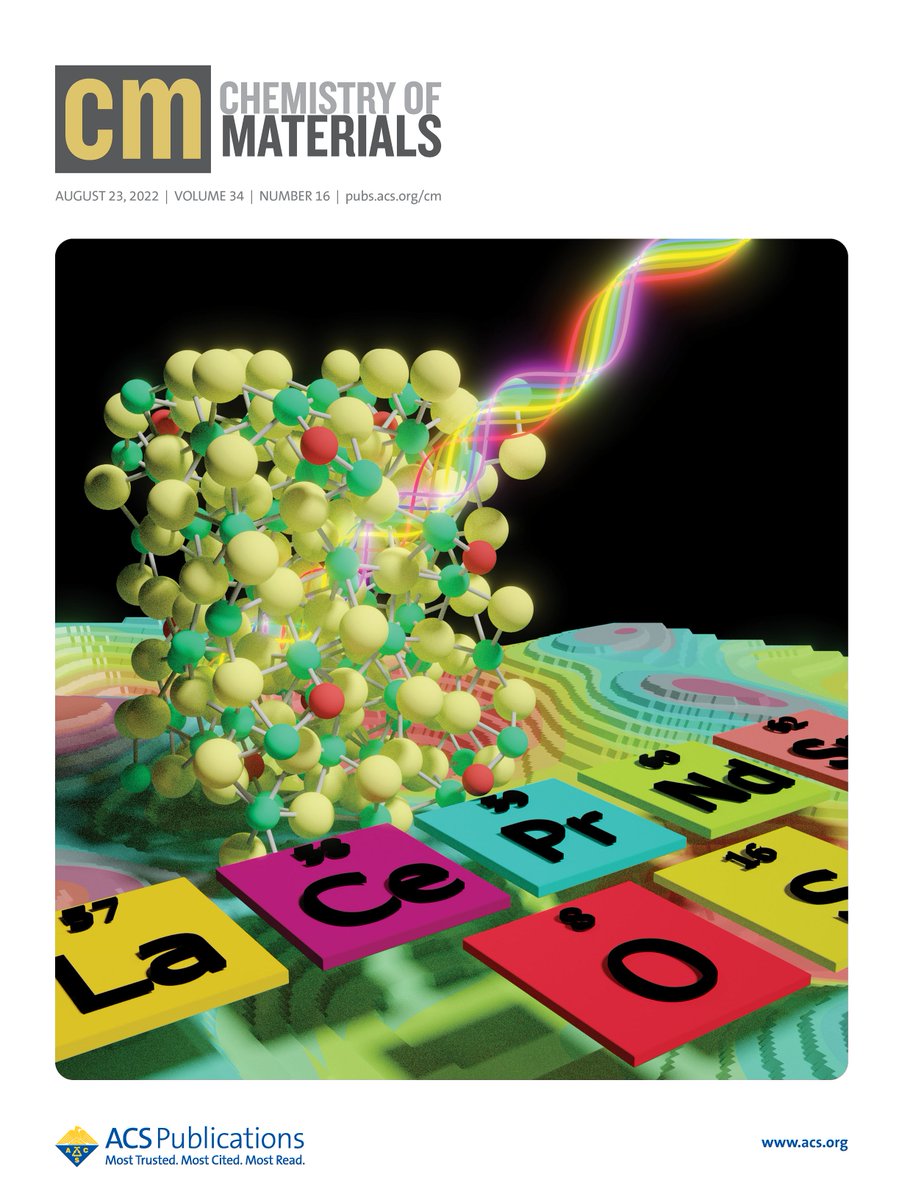 Very excited to share @bwuillebille #MyACSCover art on the photophysical properties of lanthanoid oxysulfides! @ChemMater @ACS4Authors @UCDChem. Also, check out the recently published manuscript, pubs.acs.org/doi/10.1021/ac…