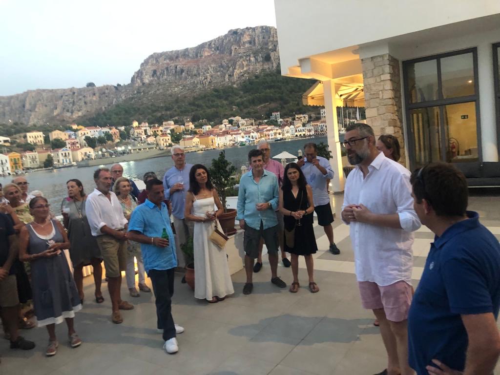 AusAmbAthens's tweet photo. Catching up with Greek 🇬🇷 Australians 🇦🇺 on Kastellorizo Island - the magical place where the ❤️ of the bilateral relationship beats! ⁦@dfat⁩ ⁦@GreeceMFA⁩ ⁦@DiscoverGRcom⁩ ⁦@gocmv⁩ ⁦@GreeceInSydney⁩ ⁦@DFATVic⁩ ⁦@VisitGreecegr⁩ https://t.co/Gi5Ey2GUyR