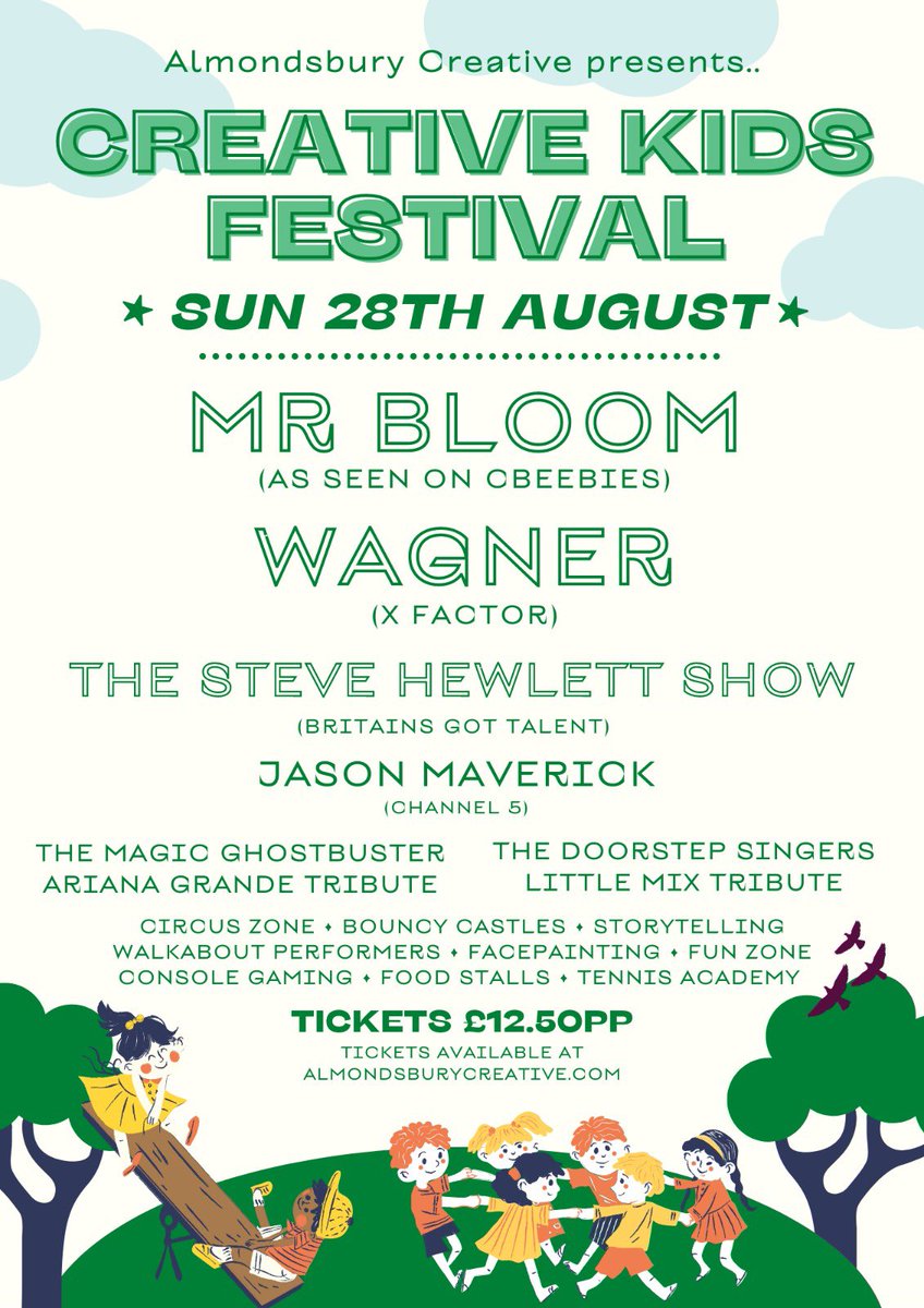 AlmondsburyCre1's tweet photo. Almondsbury Creative Kids Festival. Sunday 28th August. 12-8pm. Be there……please! #summerholidays #thingstodowithkids #bristol https://t.co/tETx8PLBLX