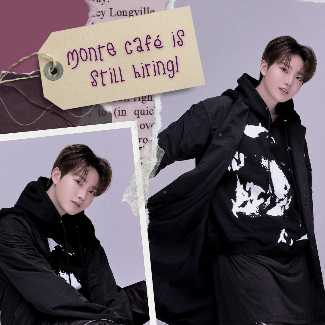 akihustles's tweet image. ⠀⠀ 
 𖠚‌ MONTE CAFE.⠀

Monte Café, a friendly coffee shop, is still hiring! My name is Louie, and I’m encouraging you to join our Café. You will be welcomed with open arms by our family, so please do not hesitate to fill out the form below. See you soon!
⠀⠀