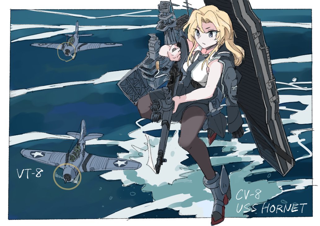 ホーネット(艦これ) 「CV-8,USS Hornet 」|カンブリちゃん🏝のイラスト