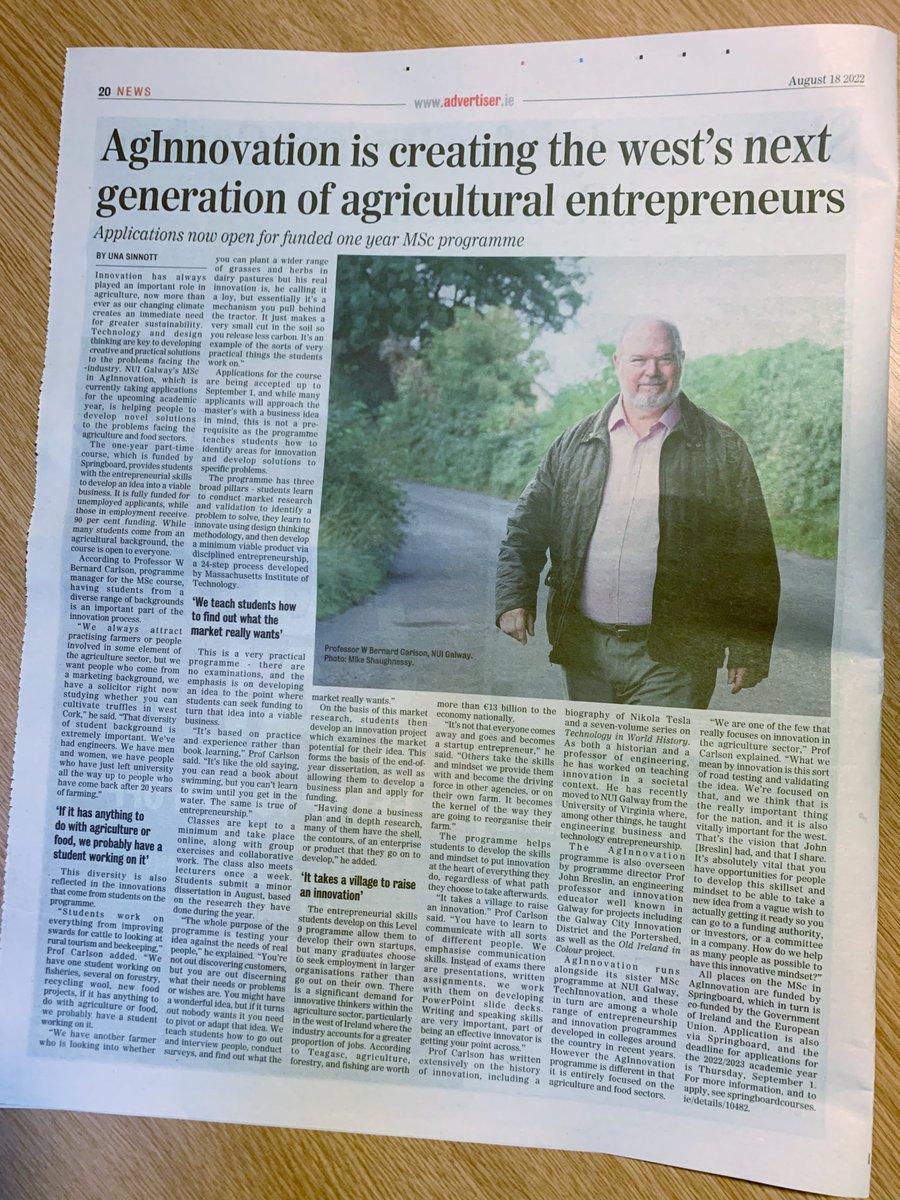 Applications open for funded one year MSc programme

AgInnovation is creating the next generation of agricultural entrepreneurs

springboardcourses.ie/details/10482