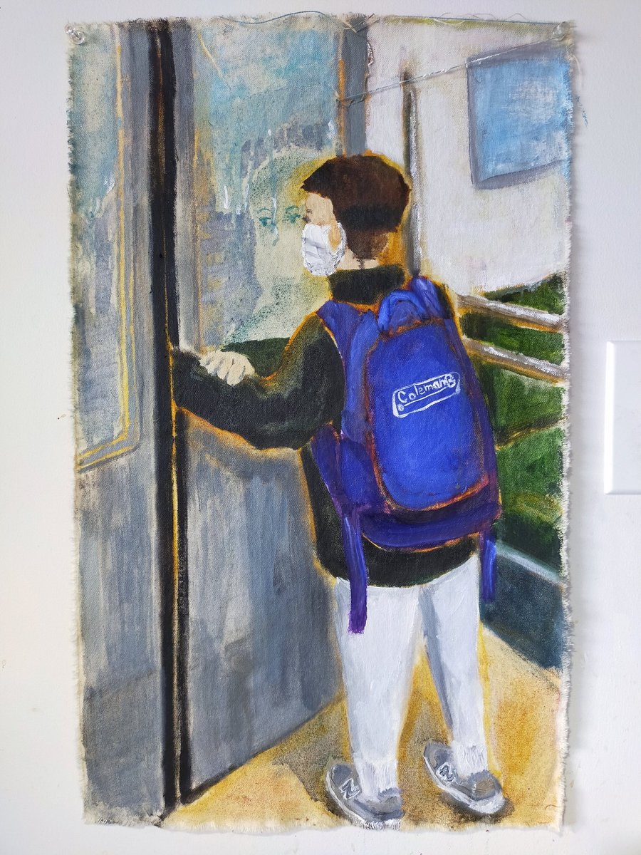 smtnft's tweet photo. 「そであそび」
綿布に油彩
#oilonlinen #oilpainting #tokyo #亀戸線 #COVID19 https://t.co/X6kkQ94kUp