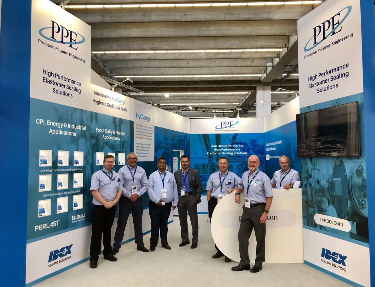 PrepolNews's tweet photo. It's day 2 at #Achema22 - make sure you come and say hi to the team of sealing specialists! We will be here all week located in Hall 8 Stand E73.  #achema #seals #gaskets #frankfurt https://t.co/LmaKwHACMX