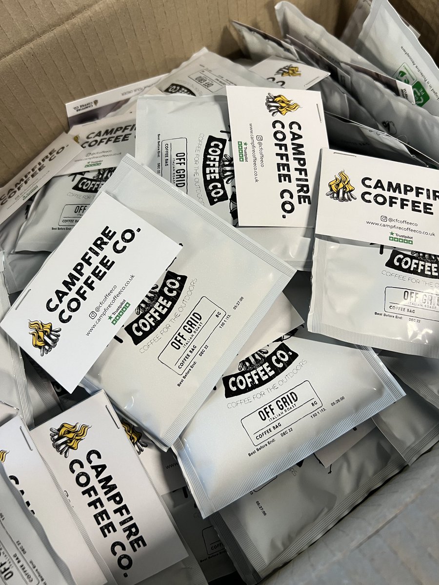 Tuesday is a #coffee kind of day thanks to <a href="/Campfirecoffee4/">Campfirecoffeeco</a> for the support and donations. Our office smells amazing with 300 of these going into competitor bags this week. #firefighters #coffeelovers #ThankYou 💝☕️