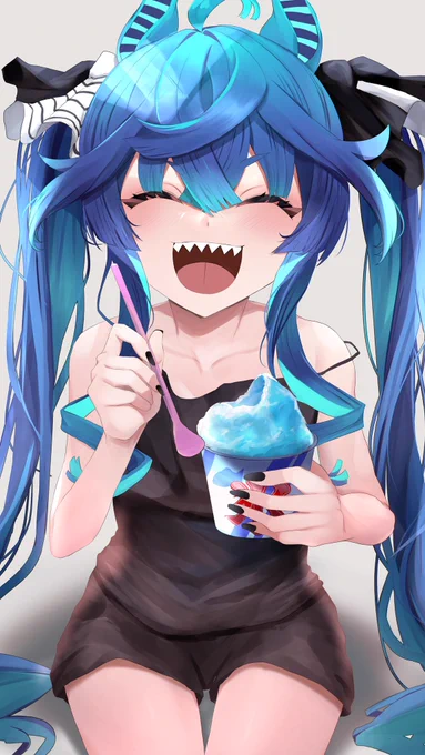 これはトレーナーにかき氷を食べさせてる師匠 