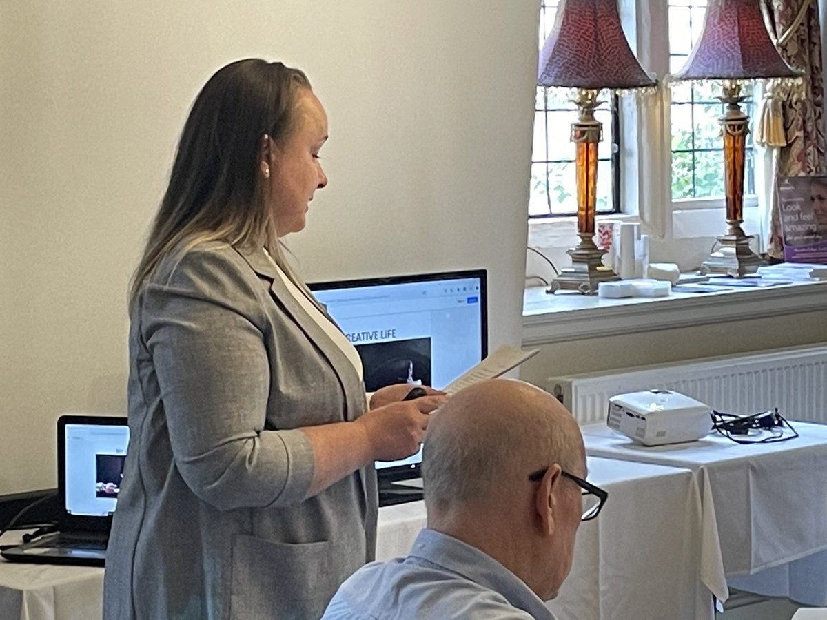 TextileJj's tweet photo. Jurate presented at BAB Networking this morning on her creative journey #networking #presentations #babnetworking https://t.co/i2deSbDTKH