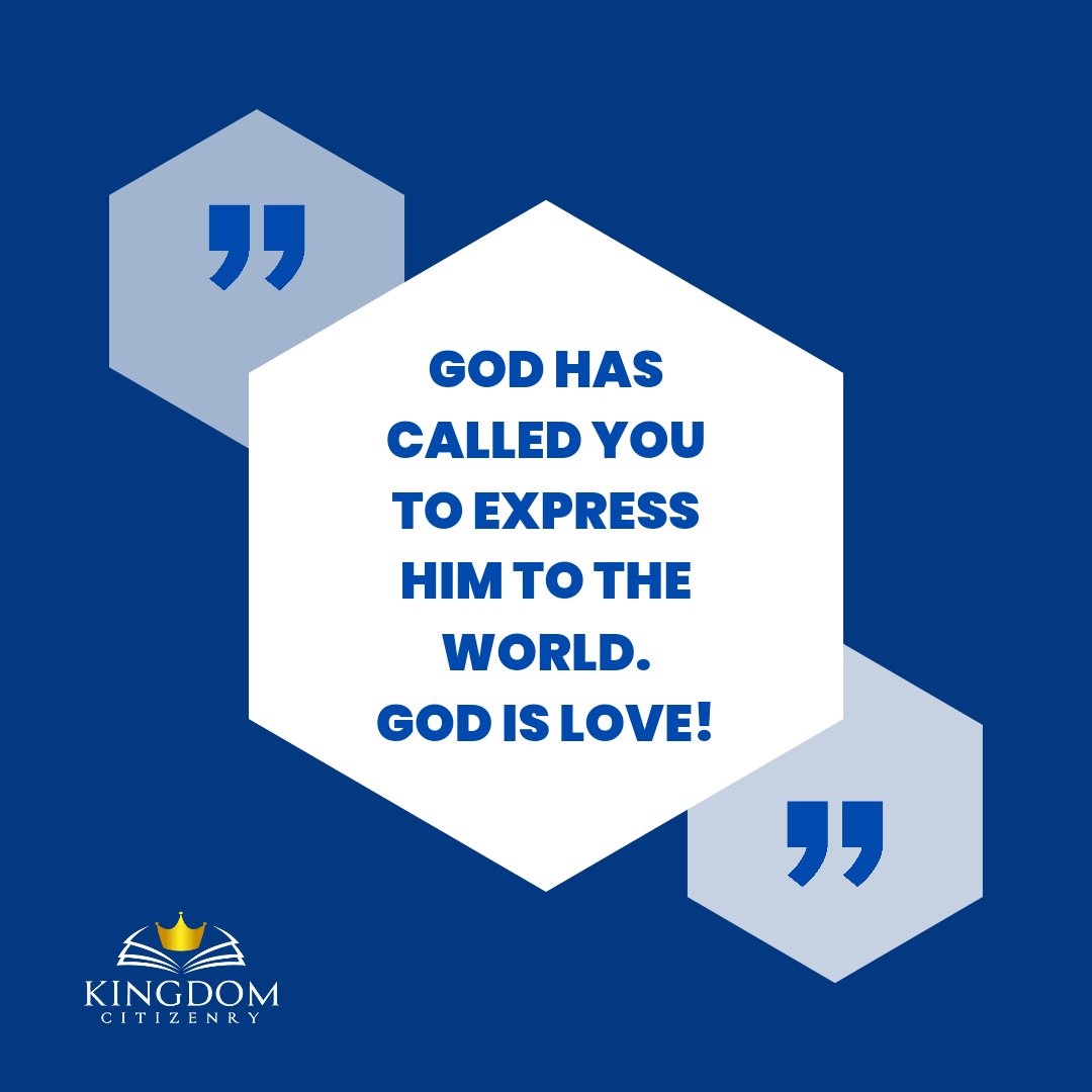 KingdomCitizenr's tweet photo. God has called you to express him to the world.
God is love!
#transformation #transformingmind #KingdomCitizenry https://t.co/y6UxKEhErX