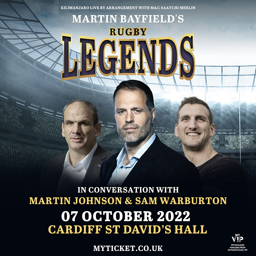 Drum roll please… we have another fantastic evening lined up for you all, join us in Cardiff on 07th October where we’ll welcome the legend that is Sam Warburton OBE and the one and only Martin Johnson CBE to stage! Grab your tickets now! myticket.co.uk/artists/martin…