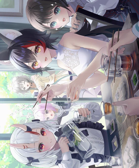 みんなでちゅるちゅる#みおーん絵 