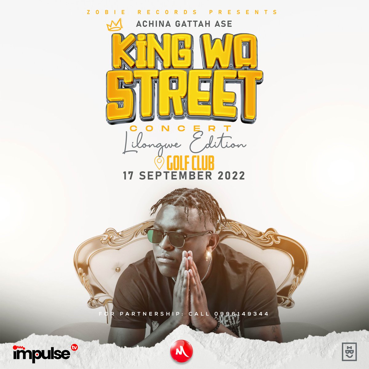 ImpulseMw's tweet photo. We have partnered with the King WA Street  @achinagattahase Concert. Save the date and tell a friend. 

We Outside will be shooting their second episode there. See you on 17th August. #media #news #africa #Malawi #malawi #impulsetv #kingwastreet #music #concert https://t.co/6P4gCbTxin