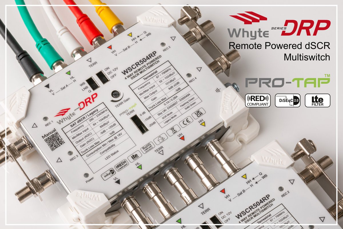 The Whyte WSCR504RP is a remote powered dSCR multiswitch designed specifically for installations where no landlords power is available. 

The WSCR504RP retains all the features and performance of the conventional Series D range of dSCR multiswitches. 

whytetechnologies.com/series-dscr504…