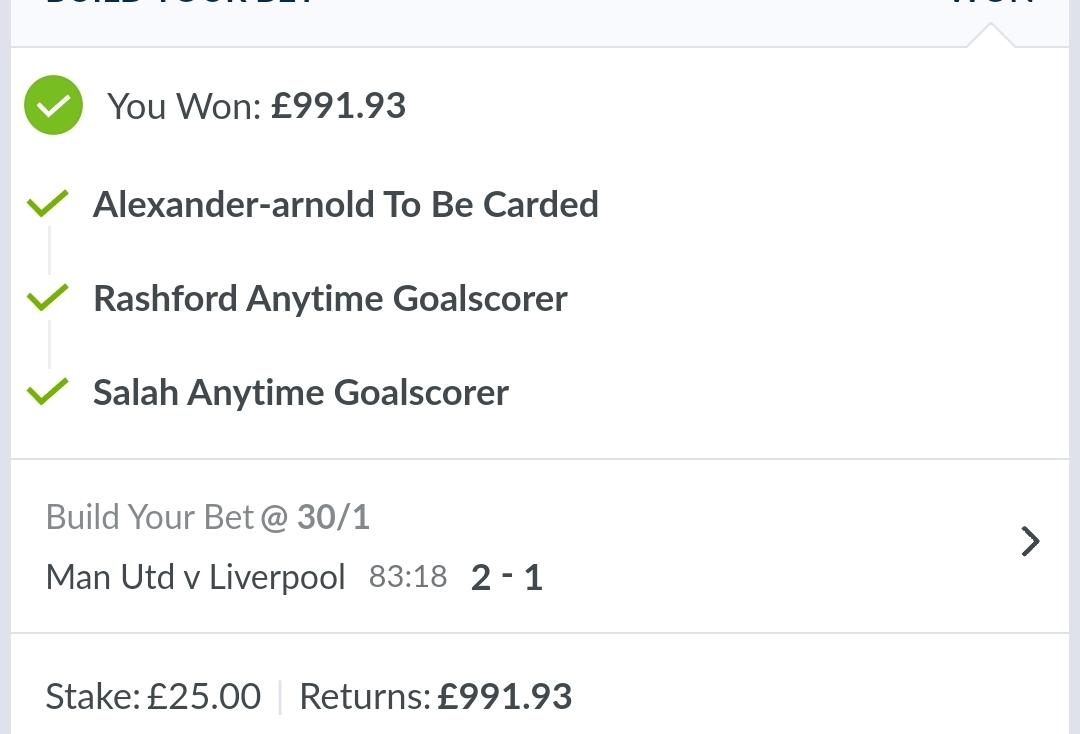 SwiftyGaming5's tweet photo. @BadManBetting Happy with my bet ,gutted I partially cashed out tho 😑 https://t.co/48mU9rHfRR