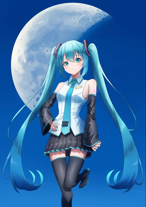 月と空#初音ミク 