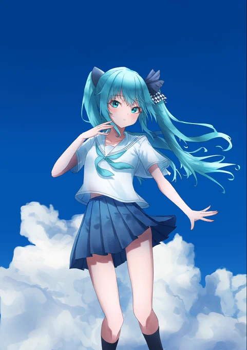月と空#初音ミク 