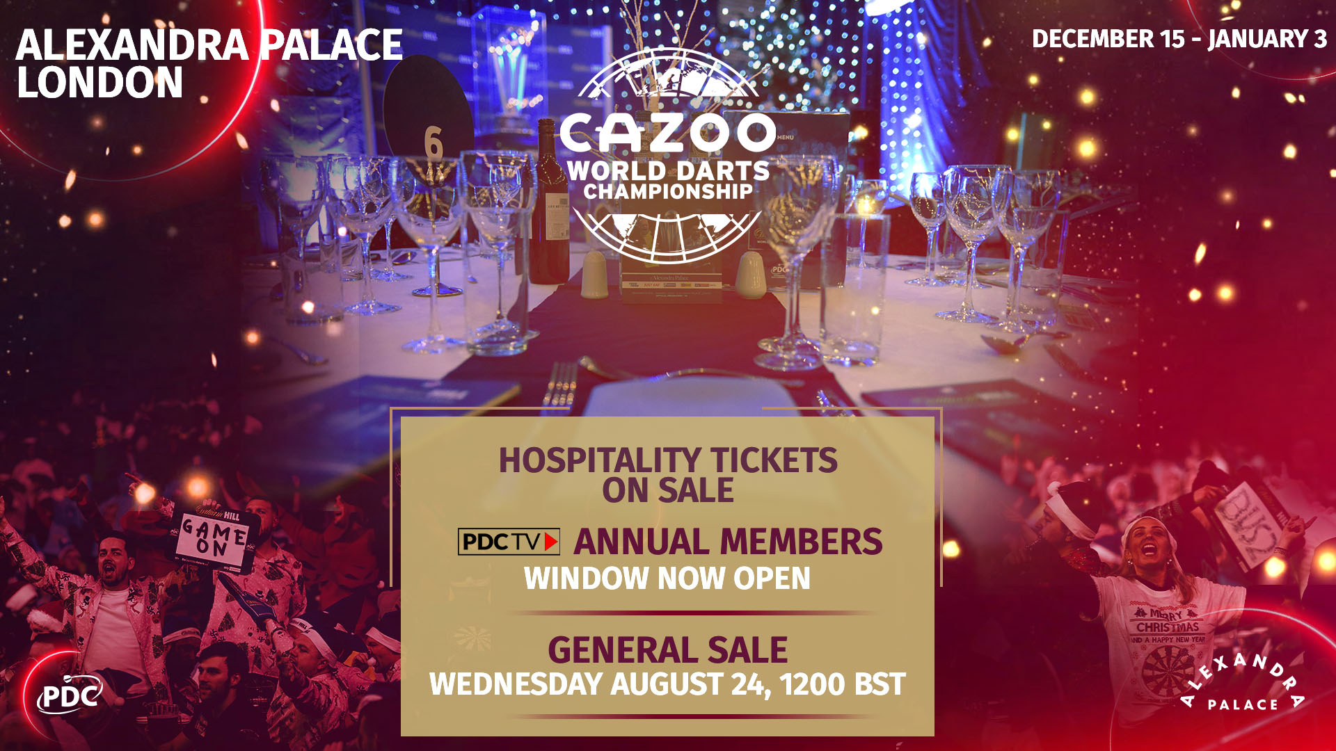 PDC Darts on Twitter "Hospitality tickets for the CazooUK World Darts