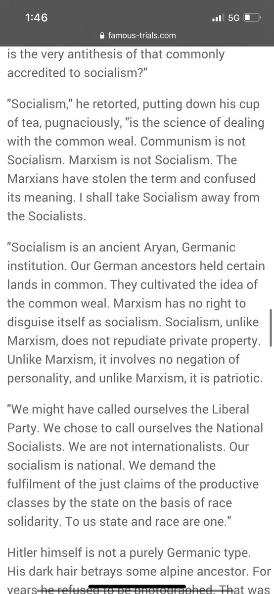 GeoMarxGreg's tweet photo. @ND_Trucker76 @CrimesEnjoyer @commiedamion Nazis were explicitly not socialists, communists, or marxists. Fascist tend to co-opt leftist language as an attempt to conceal true motives. https://t.co/zYdmAT1hiR