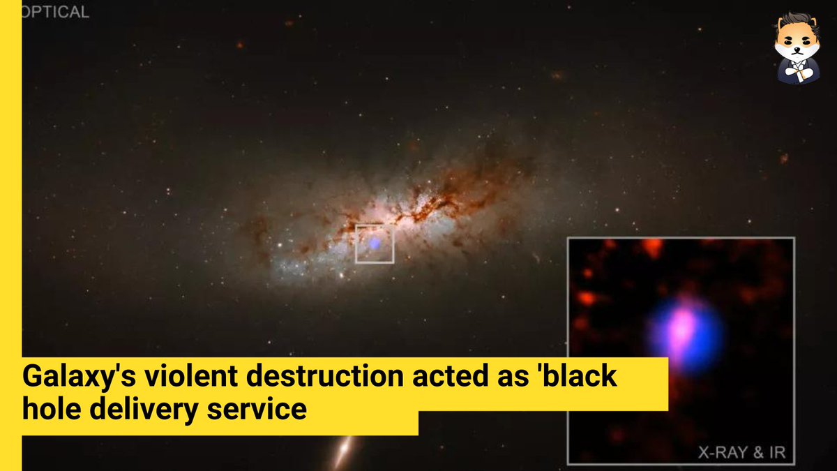 DogelonWarriors's tweet photo. A small galaxy swallowed by a larger spiral galaxy deposited a supermassive black hole as it was violently ripped apart and consumed.

Read more: https://t.co/tYXZaG4IaZ
#Dogelon #Dogelonmars #DogelonArmy #DogelonWarriors #Elon $ELON https://t.co/QywmQXfBib