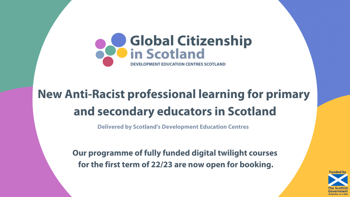 wosdec's tweet photo. NEW free digital professional learning introducing Scottish teachers to Anti-Racist Education 🔍

Discover how to use an anti-racist approach to explore global issues and take action.

Primary: https://t.co/tpXC1vSDWd

Secondary: https://t.co/9vTkXBe0MG

#teachGCiS @AntiRacistEd https://t.co/utbVURhbTi