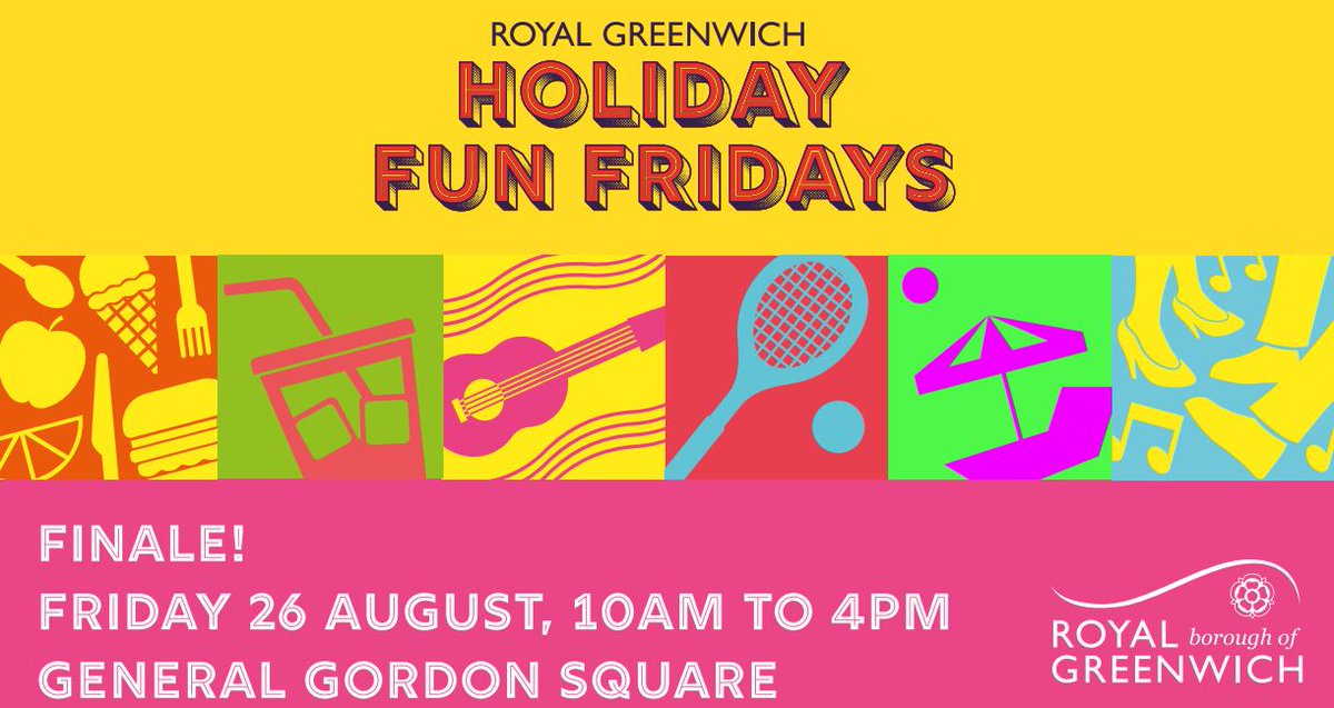 Royal_Greenwich's tweet photo. Come and support local traders, keep the little ones entertained and enjoy a FREE day out!🎉🥨
The Holiday Fun Friday finale starts at 10am today in General Gordon Square!
Read more about what's on👇
https://t.co/9IKiAoaLv9 https://t.co/hYnfzgThK7