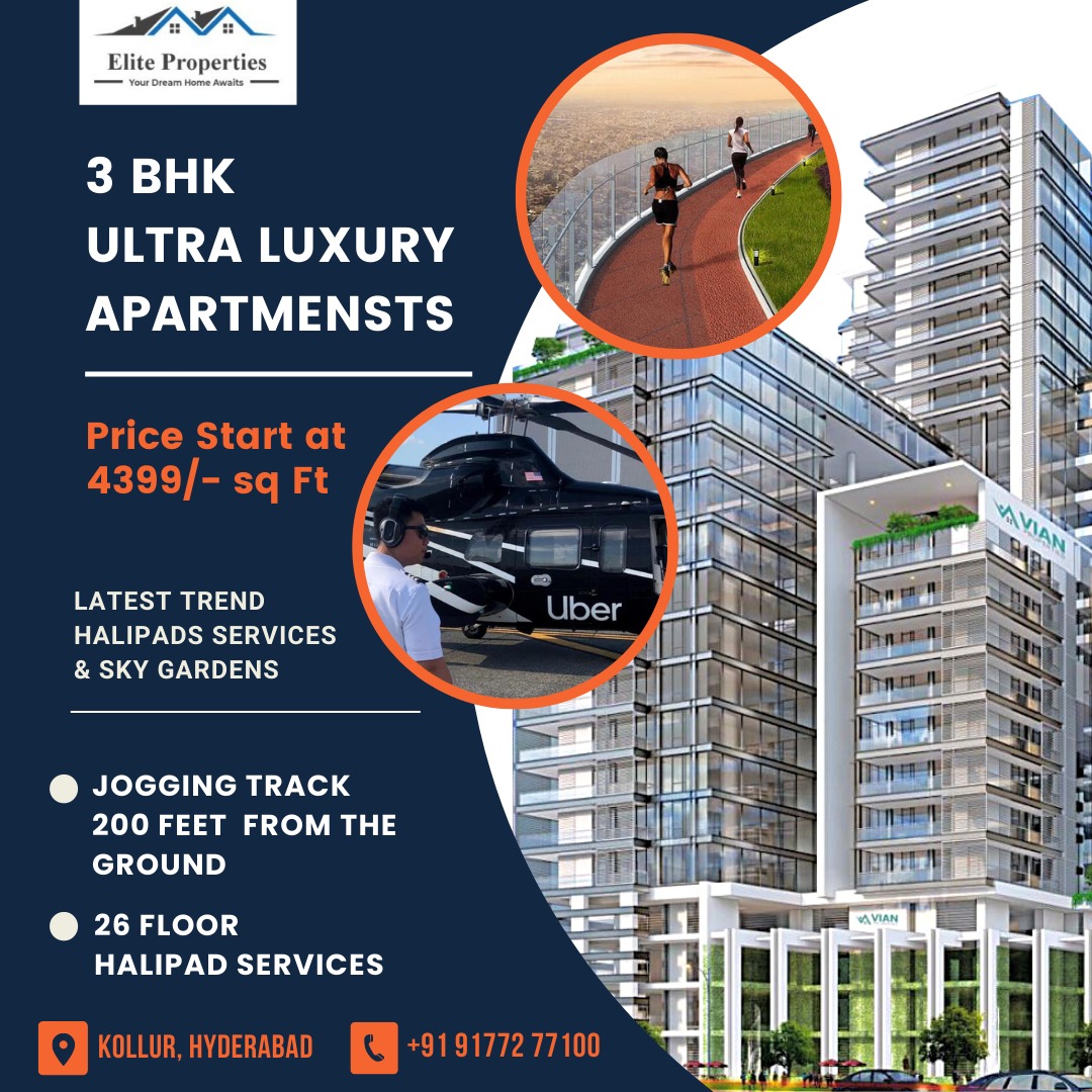 📱Contact on +91 91772 77100 Luxury 3-BHK apartment in KOLLUR, HYDERABAD.

.
OFFER PRICE
RS - 4,399/-
PER SFT
.

.
#BestRealEstateCompanyInHyderabad #realestatemotivation #investmentproperty #investment #investmentopportunity #hyderabadrealestate