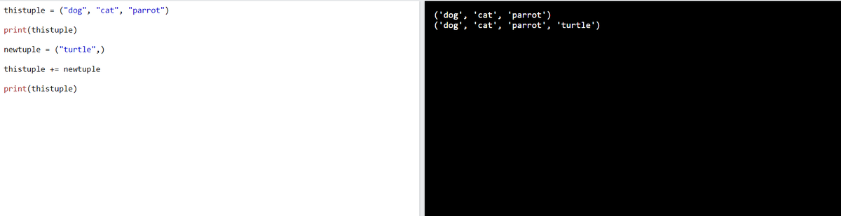 frannking_7's tweet image. Day 86: Updating Tuples in Python. #100DaysOfCode #CodeTrainChallenge