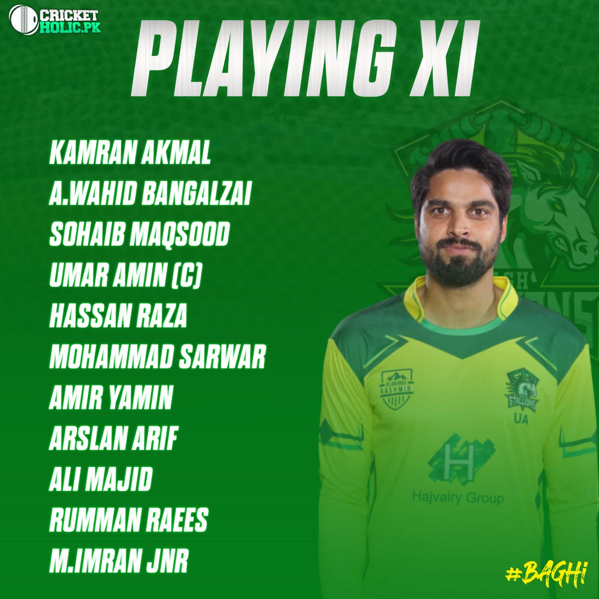CricketHolicPK's tweet photo. A Victory โ๏ธ would confirm the playoff spot today for the Stallions ๐ฅ
A defeat would delay the confirmation, let's hope that the Stallions win this and go in the next round with confidence ๐
Best of Luck to Bagh Stallions for their clash against Overseas Warriorsโก
#KPL22 https://t.co/kUokEz2KwQ