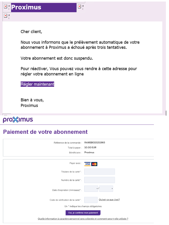 Proximus CSIRT tweet media