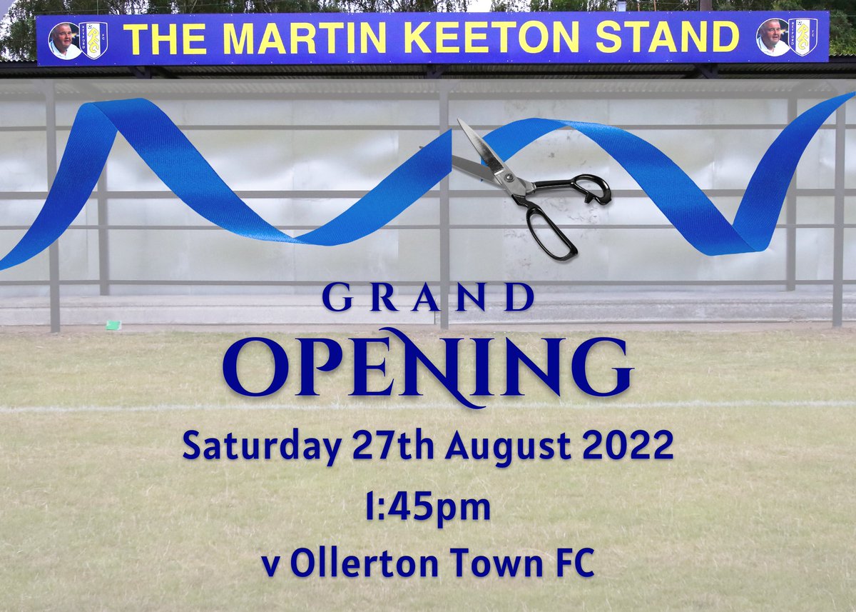 LET’S PACK THE STAND FOR BUSTER!

Retford FC will be officially opening the “Martin Keeton Stand” with his family on Saturday afternoon at 1:45pm before the game v <a href="/OllertonTownCFC/">Ollerton Town FC</a> .

We would love to see plenty of Martins friends and to celebrate this special event with us.