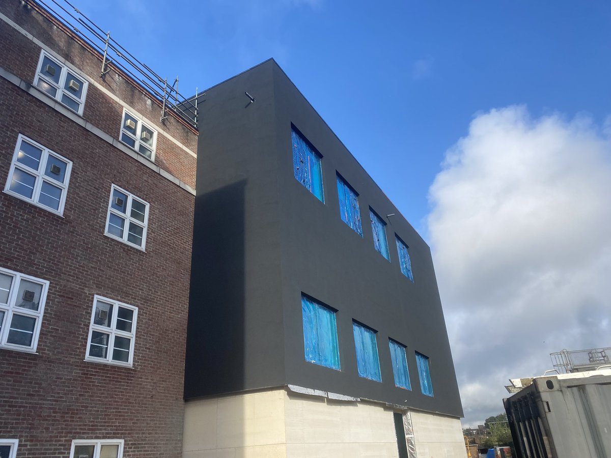 morleynkren's tweet photo. In all it’s magnificence. 

Our new four story extension hosting our three storey high performance and community hall, staff and reprographics workspaces, Esports and digital studios. 

 #community #digital #london #renovation #loveourcolleges #nkenren #northkenren https://t.co/DwSSSM1hGR