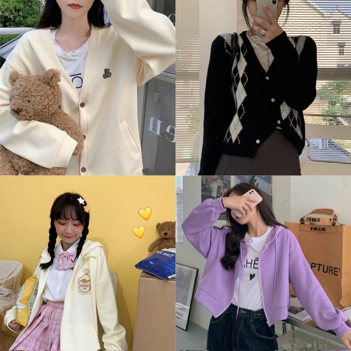 rekomendasi cardigan &amp; jaket buat sekolah❕

♡ shope.ee/6KSCX4hXFM
(Rp.47.750) ⭐4.8
♡ shope.ee/1fgMz0zi9g
(Rp.49.000) ⭐4.8
♡ shope.ee/q7Fzqp3Vg 
(Rp.89.000) ⭐4.8
♡ shope.ee/4zwoyPhe4m
(Rp.44.000) ⭐4.8

#racunshopee #studyacc #studytwt #cardigan #jaket