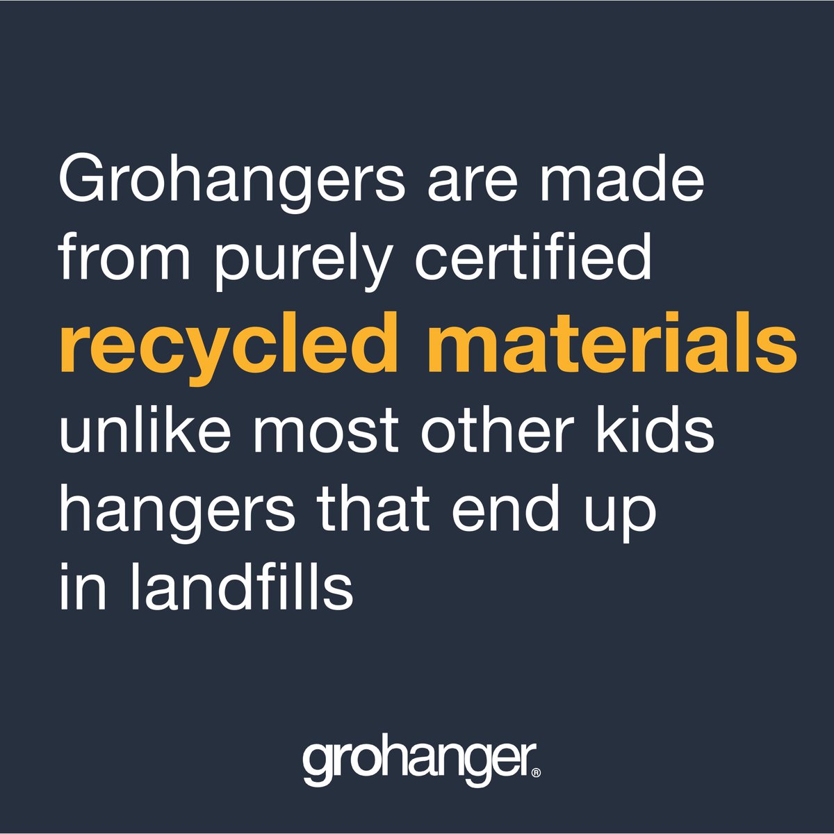 Grohangers are made from certified recycled Polypropylene, which greatly reduces your carbon footprint.