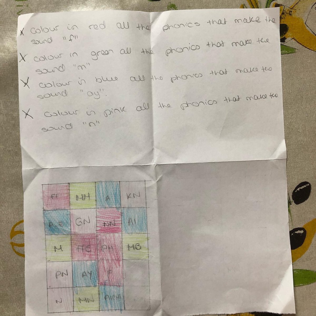 Improvised homemade #phonics revision worksheet whilst on holidays.
.
.
Lil one loved it  😍and I promised to make another one for tomorrow.
#phonicsfun #learningisfun #learningphonics