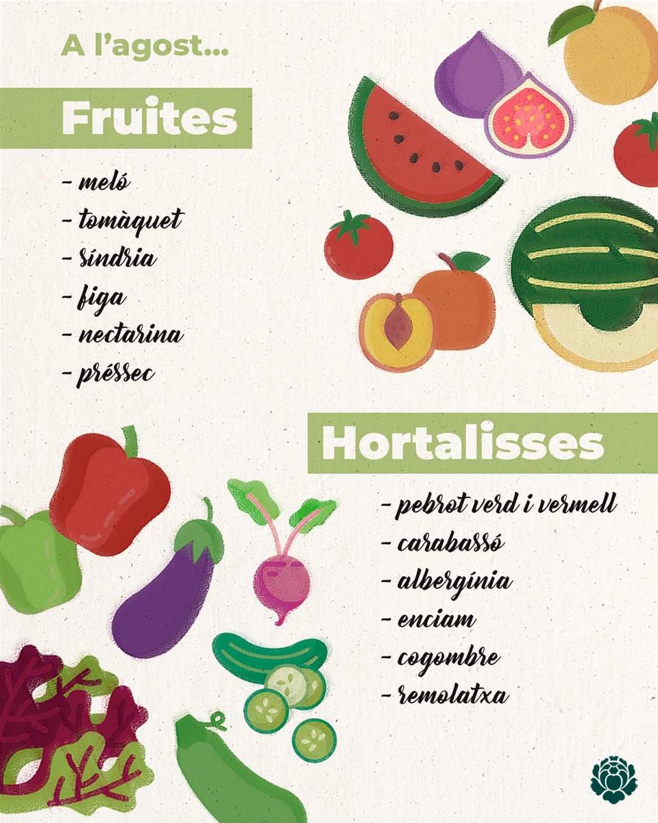 superverd_cat's tweet photo. 🌞🌡 Al agost seguim amb les fruites i verdures que maduren amb la calor i donem la benvinguda a la remolatxa i la figa. Productes ideals per a preparar amanides fresques i originals🥗, batuts hidratants🍹o una bona escalivada de verdures al forn🫑. https://t.co/BmdRuyQOaO