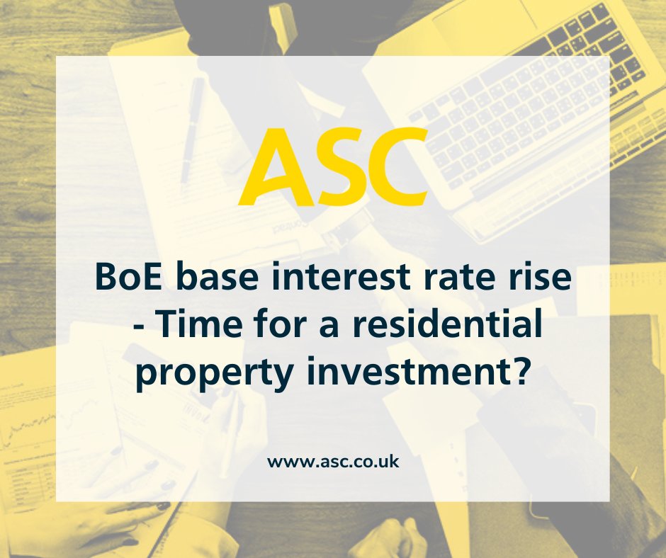 BoE base interest rate rise - Time for a residential property investment?

asc.co.uk/boe-base-inter…

#ascfinance #broker #finance #business #banking #funds #money #loan #property #lender #mortgage