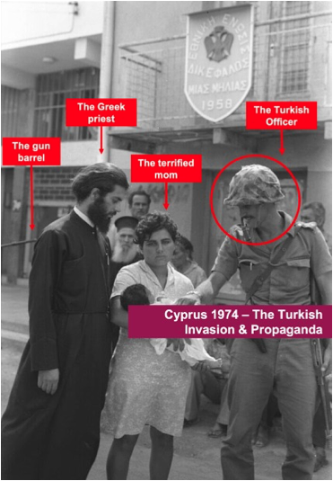 #Cyprus 1974 - The hypocritical smile of the barbarian and the gun barrel.

Prior to raping, torturing and executing their victims, civilian or other, in cold blood, the Turkish barbarian was wearing for a minute or two his "humanity mask", for the camera.

| h/t @fk_akis