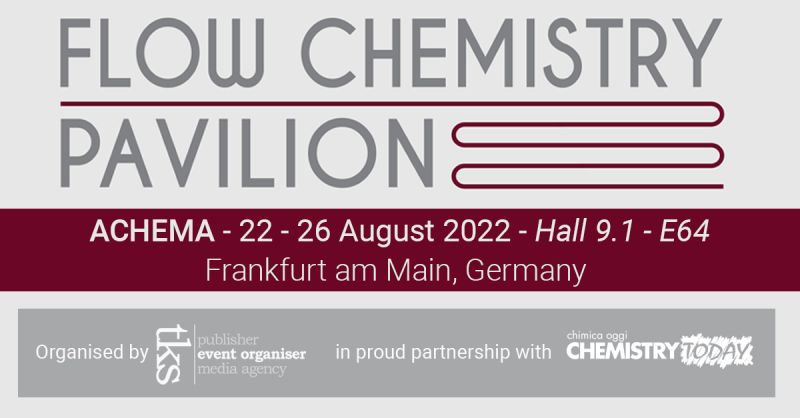 Fluitec_AG's tweet photo. #ACHEMA22 Hall 9.1 at the Flow Chemistry Pavilion 
Wednesday, 24 August at 11.45 am

Don't miss it - join Mr. Alain Georg and listen to his lecture on "Continuous flow reaction calorimetry for scale-up of continuous processes". 

#flowchemistry #chemicalsafety #chemicalindustry https://t.co/N3Blsfb5DG