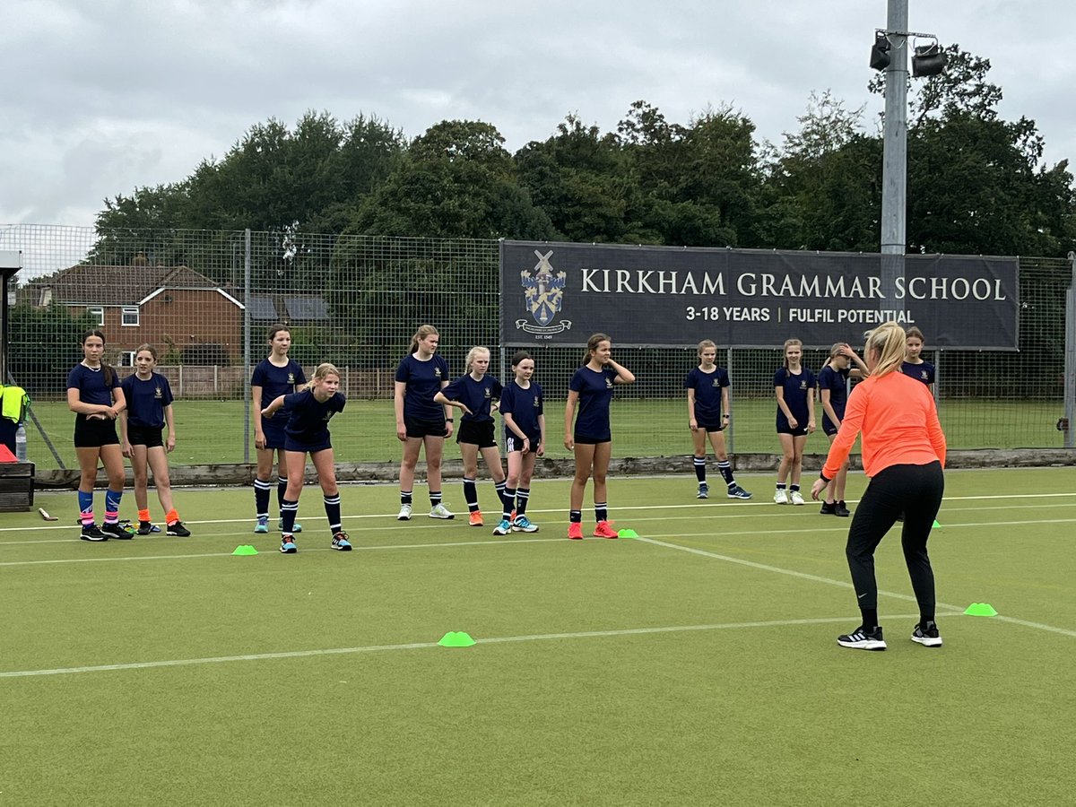KirkhamGrammar's tweet photo. This morning sessions are well underway @KirkhamGrammar! Lots of opportunities for the girls to practise their hockey skills! 🏑 @stownsend7 @CharBenson @sophiebray19 #summerhockeycamp2022 @KGSHockey @KGS_sports https://t.co/60l8hGQyet