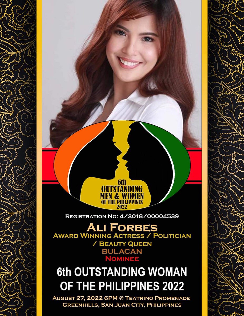 inquirerdotnet's tweet photo. LOOK: Former beauty queen and Pinoy Big Brother housemate Ali Forbes shares a photo of an award she will receive on Aug. 27. | 📸: Ali Forbes/ Facebook via @dMorcosoINQ https://t.co/JB7ynaJ6GK