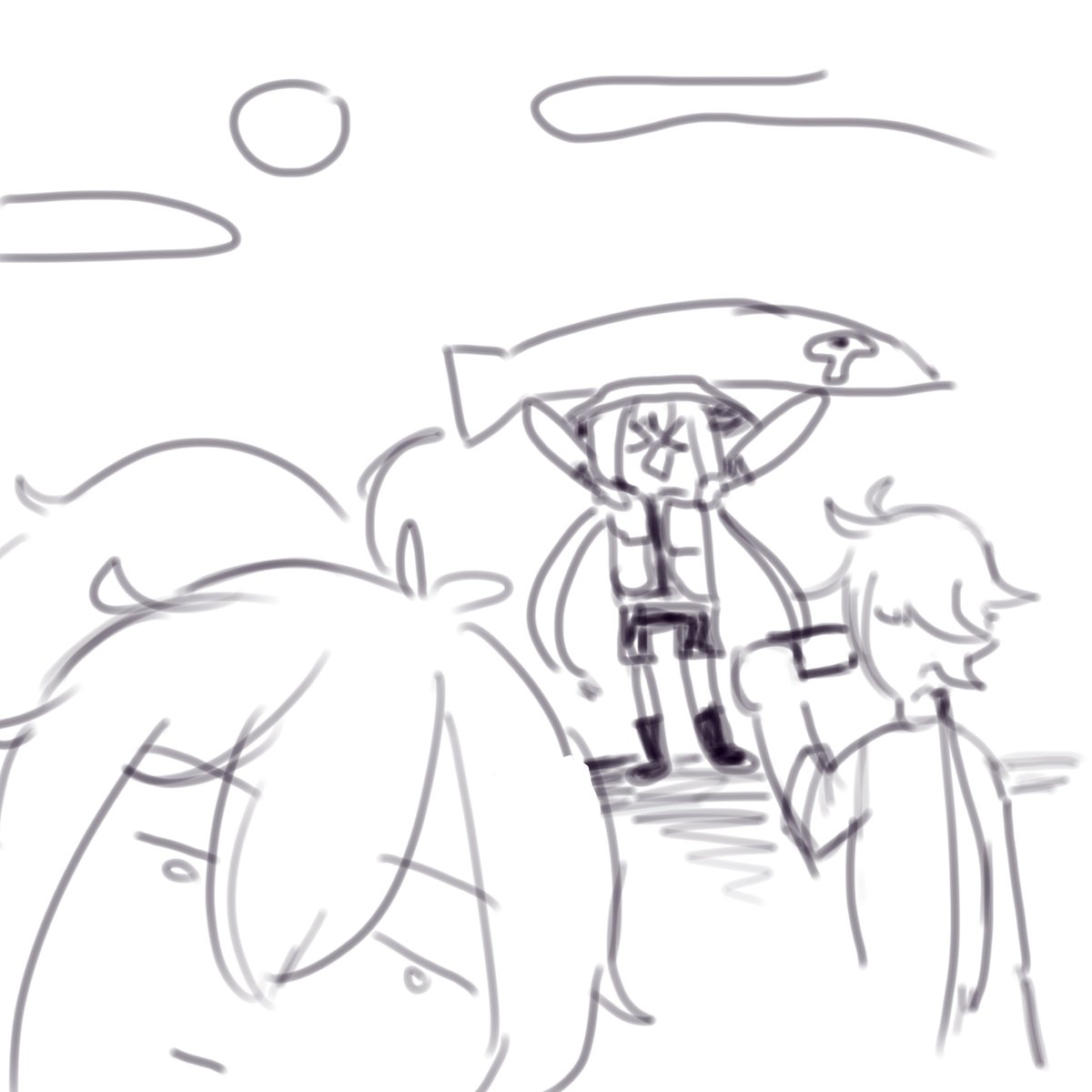 pakolikos's tweet photo. #zhonglucweek2022 #zhongluc @zhonglucweek 
[day 7] fishing au?? based on me and my friend's stardew valley farm https://t.co/1W0YPONB8w