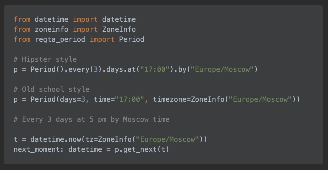 AlinskyVladimir's tweet photo. The first release of my new little library to create complex moment-independent periods with a human-readable interface!

See the picture. Which style would you prefer: hipster or old school?:)

GitHub: https://t.co/9e2Bk2CP4l
Docs: https://t.co/y84J6xJeKd https://t.co/aGCp5KvpqO