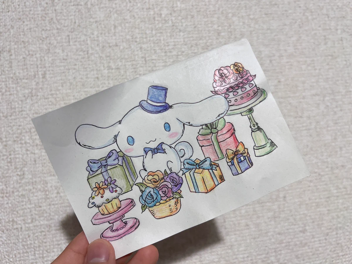 バイト先のエロいジジイが…就職祝いにシナモンの絵を描いてくれた！