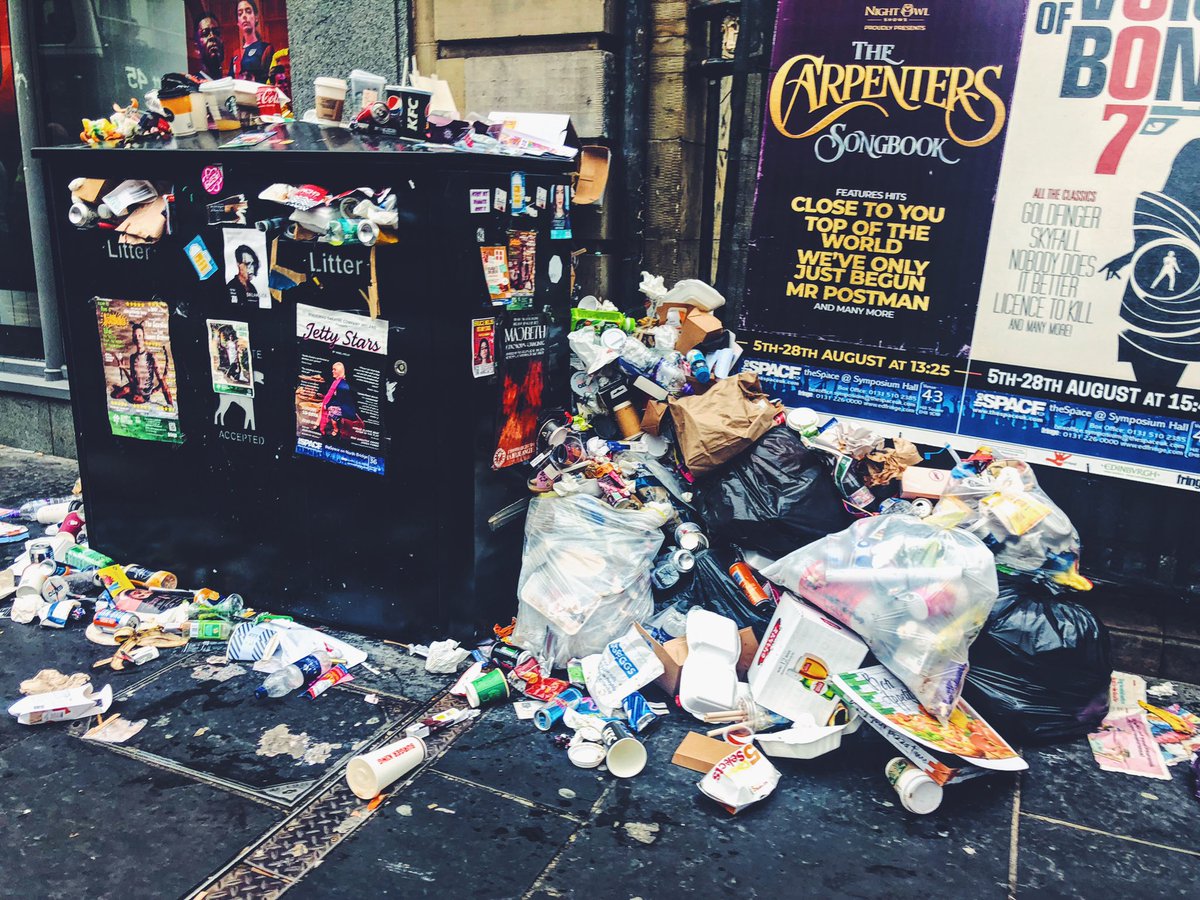 rosscolquhoun's tweet image. I saw tourists walking past this near The Royal Mile this morning arriving for a holiday, that’s Edinburgh that is a World Heritage site.

Strike action could have been avoided if Labour hadn’t blocked a 5% pay rise for council workers by siding with the Tories.