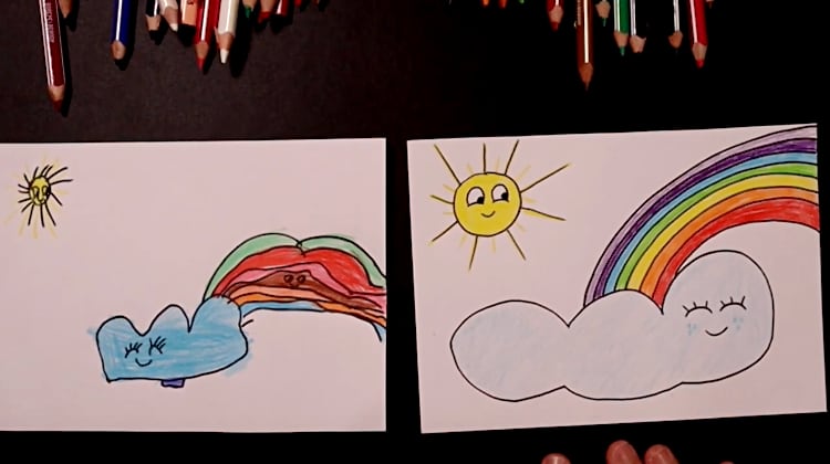 DosMiudos's tweet photo. Maria received a special guest, Sara! Sara already knew Maria’s videos with the kids and asked to make a video too, with a drawing of her choice. See the step-by-step instructions on our website, where you can also download the coloring page: https://t.co/JXJMx5cmyb https://t.co/OzGXnqxBgi