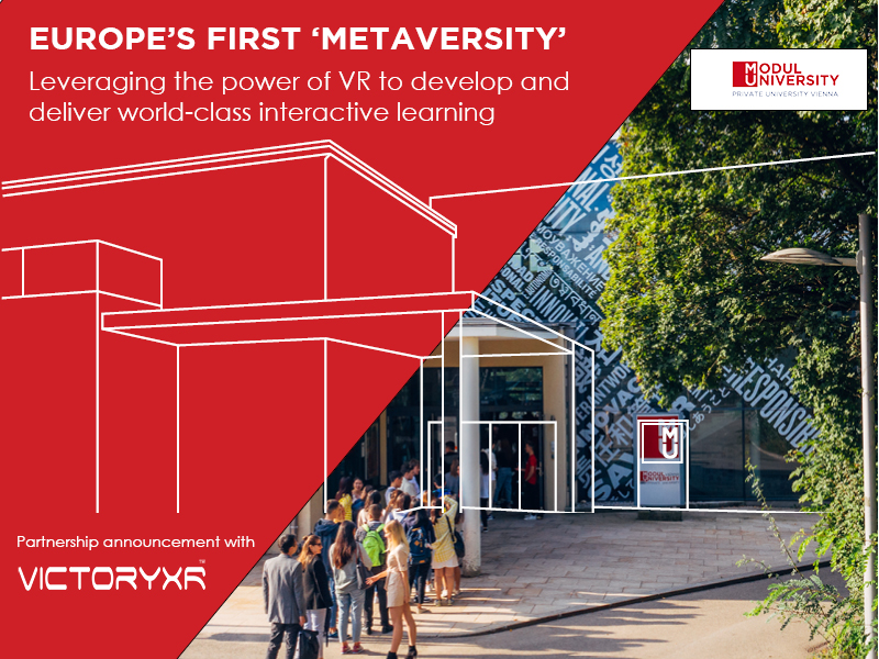 moduluniversity's tweet photo. We are proud to announce that Modul University Vienna is the first European university to implement virtual reality technology from @VictoryXR! One of the aims of the partnership is to offer students an immersive learning experience using @virtualreality.
#moduluniversity https://t.co/i0Wnb5pAXY