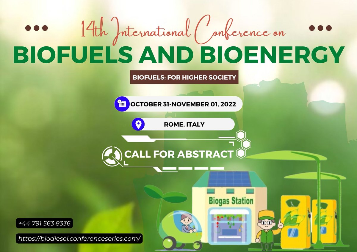 annachiara2022's tweet photo. Opportunity to #Connect with global #Biodiesel leaders in 14th International Conference on #Biofuels &amp; #Bioenergy 🌍 in #Rome #Italy on Oct. 31-Nov. 01, 2022
Submit your Abstract: https://t.co/UklyoWcRC8
#Biomass #Biogas #RenewableEnergy #Biorefineries #Bioalcohol #Bioethanol https://t.co/23yoTPCcDD