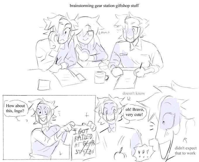 The gear station gift shop sells a new shirt for 3 months before someone finally breaks it to Ingo 