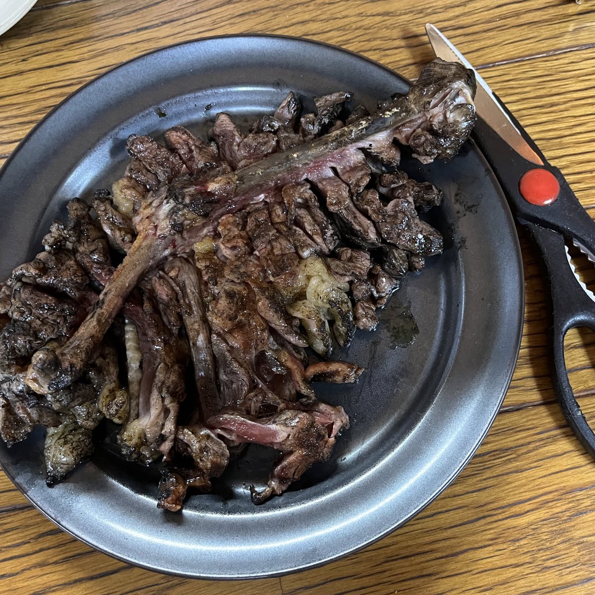 さあ、明日はPCR真理教徒の老親と対決だ…
栄養つけよと呑みにでました。
宮崎定番
骨付きもも焼き
昔は、かぶりつきだったけど、食べ易いタイプ。結構、レアです。