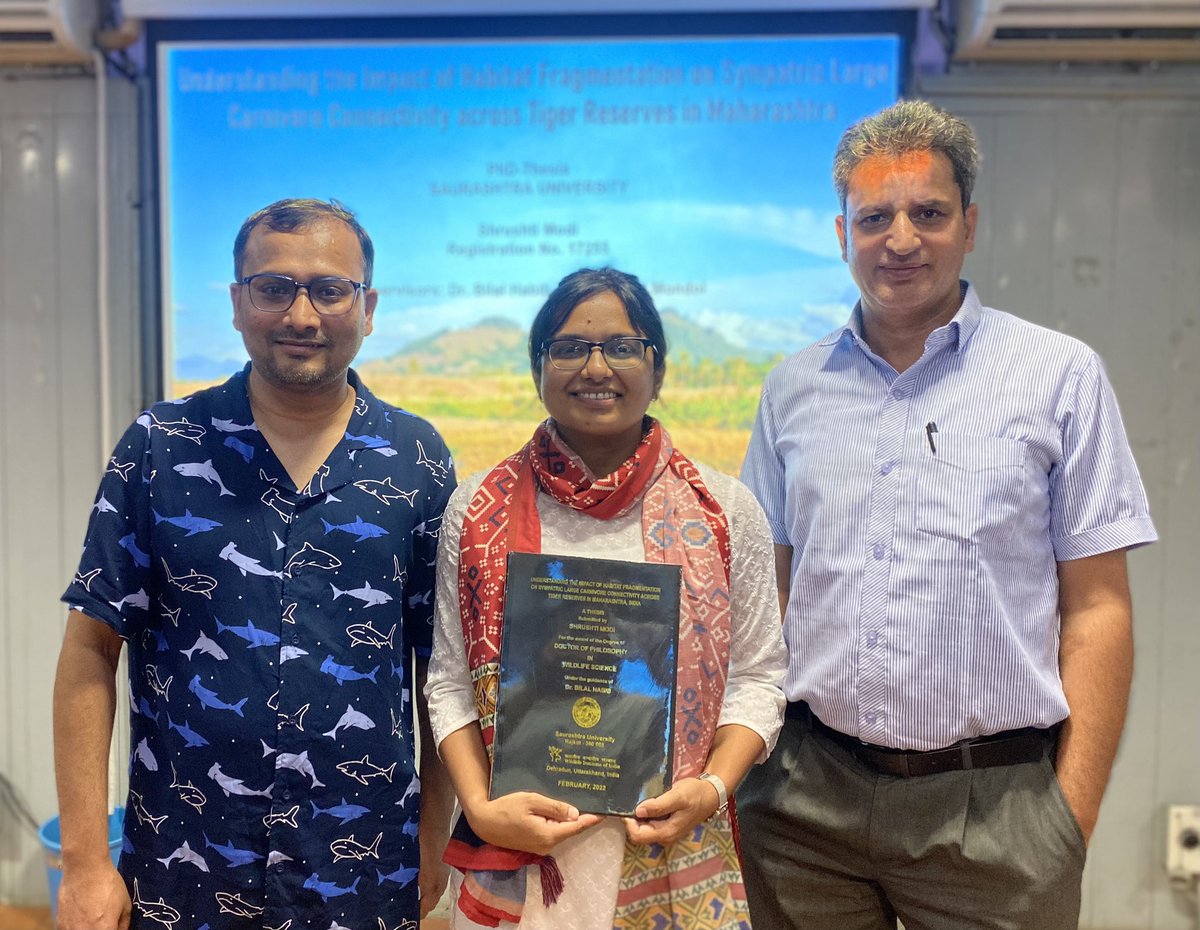 BH LAB (@bhlab_india) on Twitter photo Our 8th PhD Student from the lab <a href="/ModiShrushti/">Shrushti Modi</a> defended her work on #Landscape #Connectivity for #tiger #leopard #dhole today at <a href="/wii_india/">Wildlife Institute of India</a> #Genetics Our 8th PhD Student from the lab <a href="/ModiShrushti/">Shrushti Modi</a> defended her work on #Landscape #Connectivity for #tiger #leopard #dhole today at <a href="/wii_india/">Wildlife Institute of India</a> #Genetics